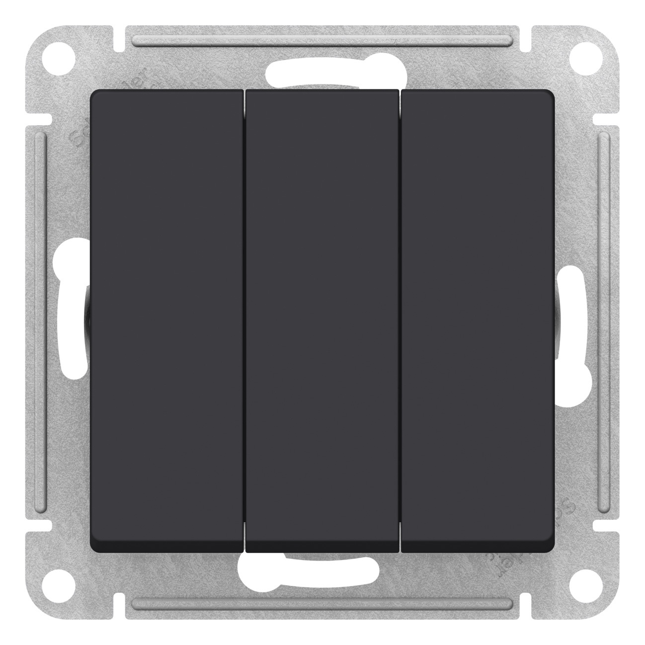Выключатель Schneider Electric 3-клавишный черный ATN001031.4 4 шт