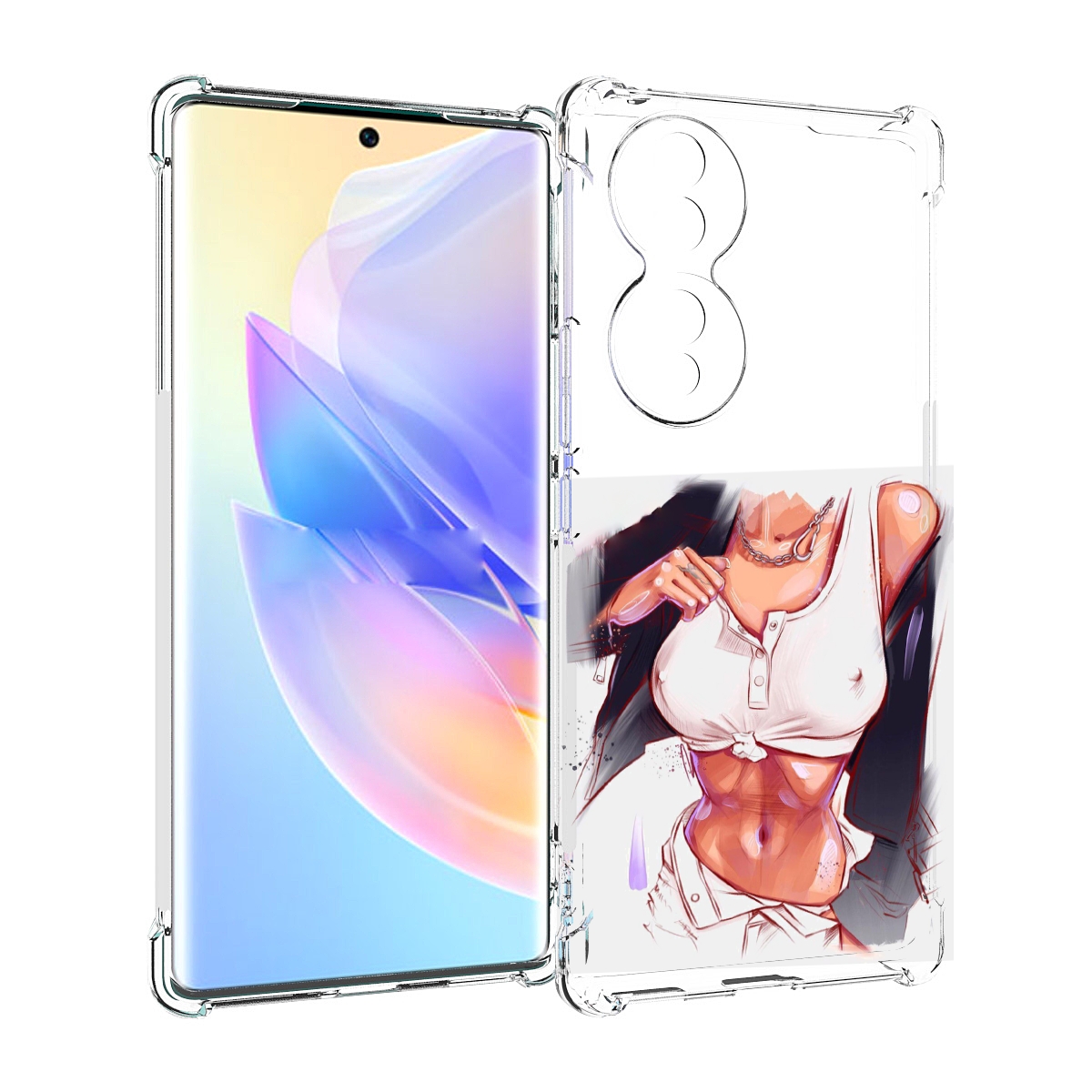

Чехол MyPads красивая-стройная-модель для Honor 70, Прозрачный, Tocco