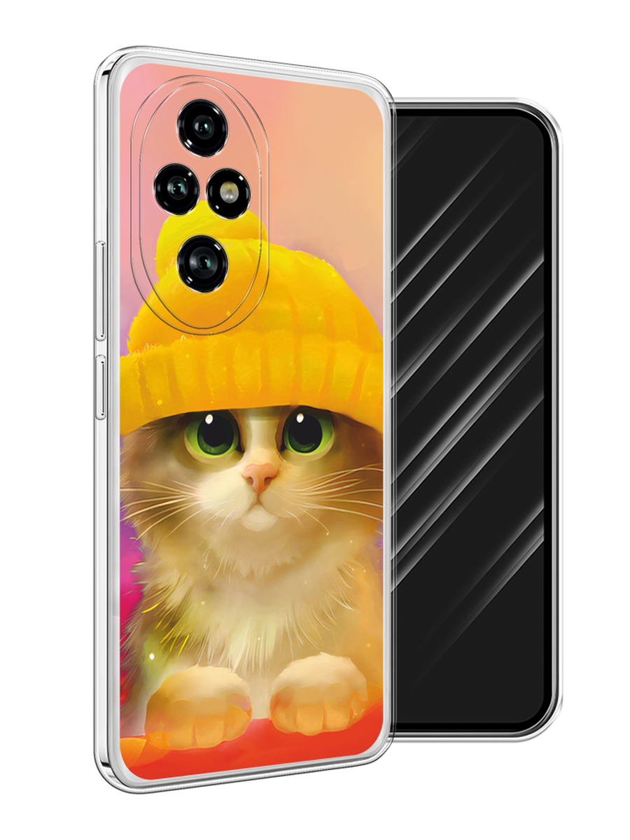 

Чехол Awog на Honor 200 Pro "Котенок в желтой шапке", Желтый, 6124850-1