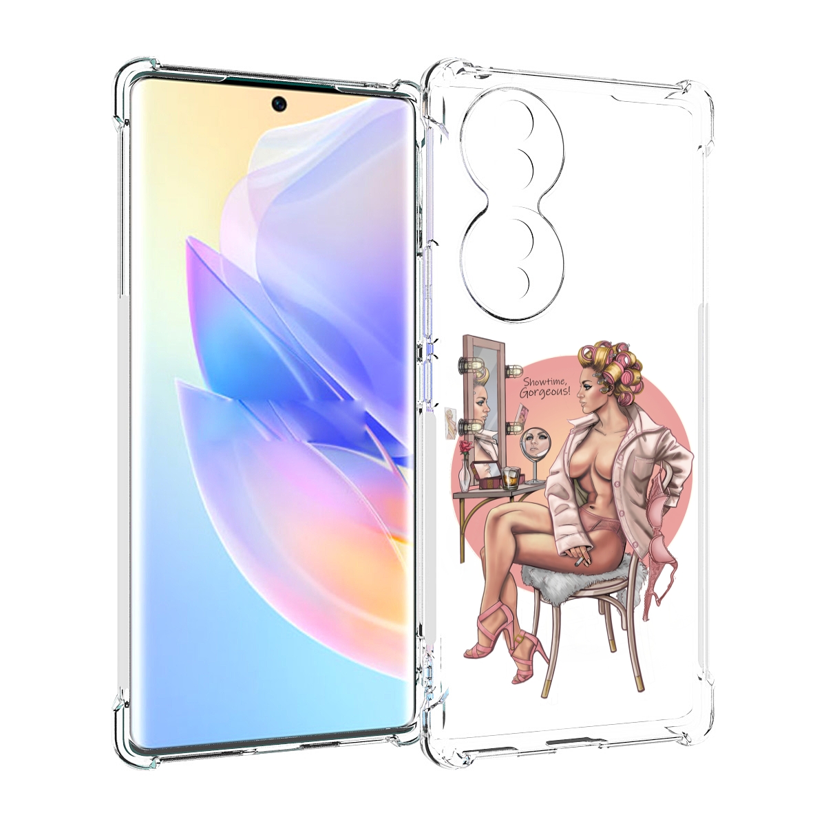 

Чехол MyPads красивая-девушка-с-зеркалом женский для Honor 70, Прозрачный, Tocco