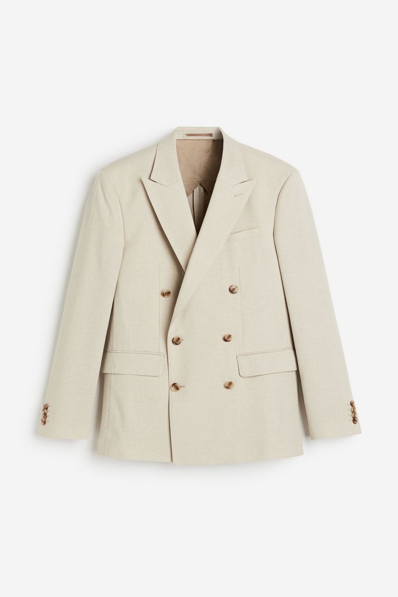 

Пиджак мужской H&M 1209079 бежевый 44 EU, 1209079