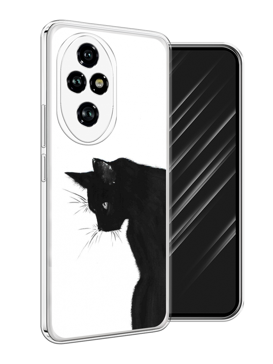 

Чехол Awog на Honor 200 Pro "Black cat", Черный;белый, 6124850-1