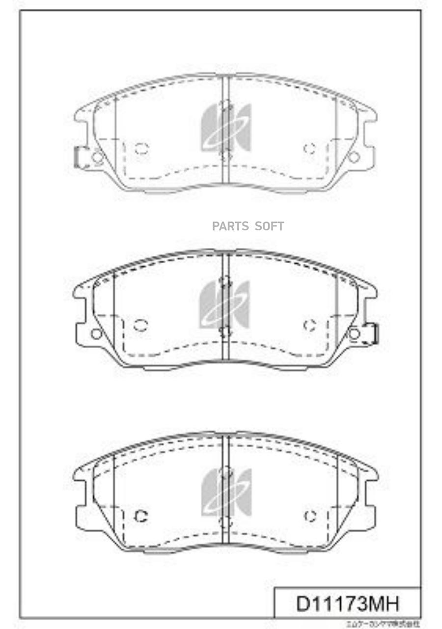 

Колодки KIA OPIRUS 03-14 , SSANGYONG KYRON