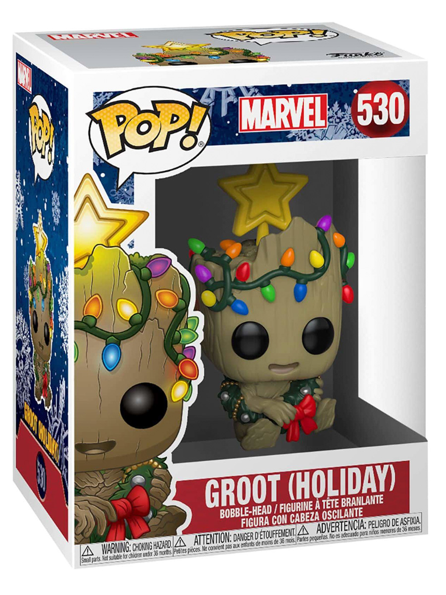 

Фигурка Funko POP! новогодний Грут Стражи галактики Марвел Groot Marvel №530 9,5 см, Pop!