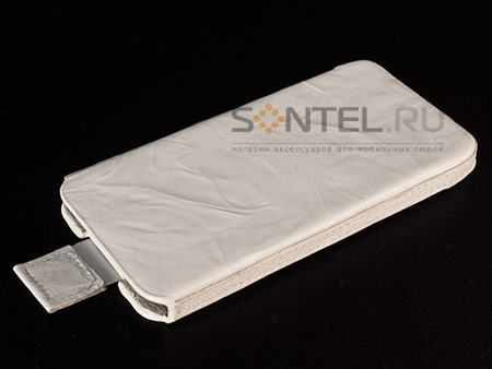

Кожаный чехол с язычком VIP BOX для iPhone 5 Vintage белый