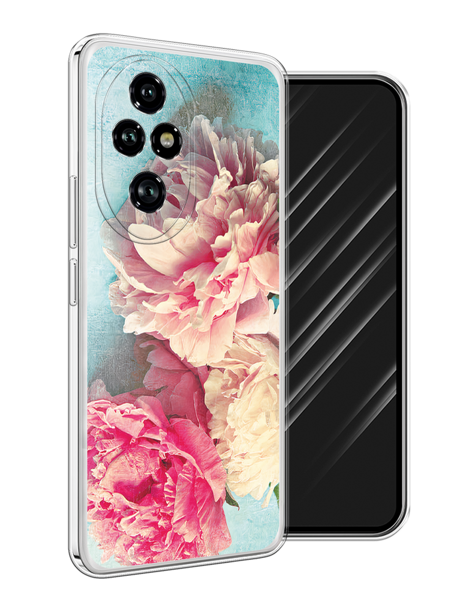 

Чехол Awog на Honor 200 Pro "Пионы new", Бирюзовый, 6124850-1