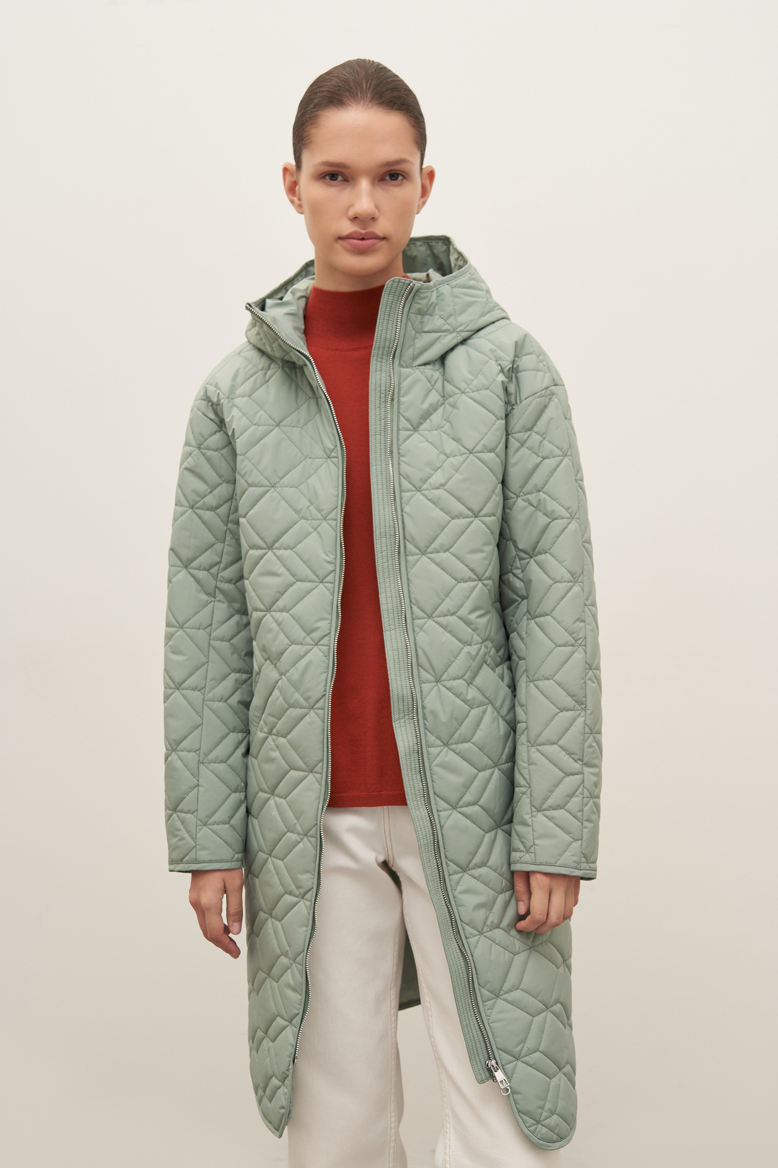 

Пальто женское Finn Flare FAD11091 зеленое XS, Зеленый, FAD11091