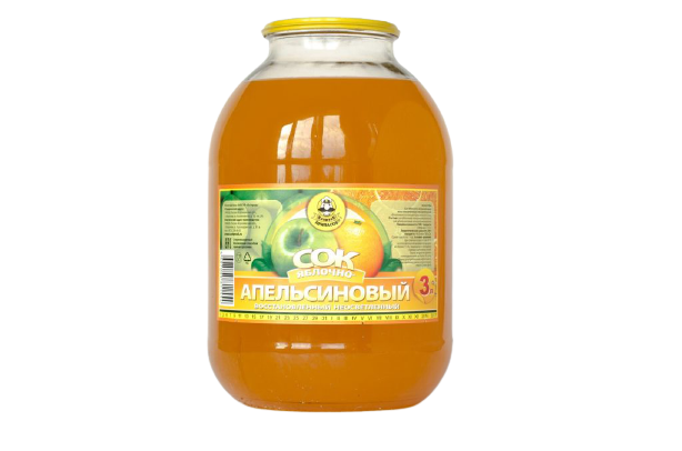 

Сок Капитан Припасов яблочно-апельсиновый восстановленный неосветленный 3 л