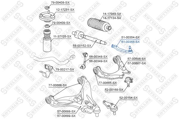 

Наконечник рулевой Stellox 5100355SX
