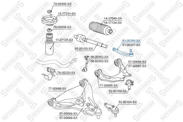 

Наконечник рулевой Stellox 5100356SX