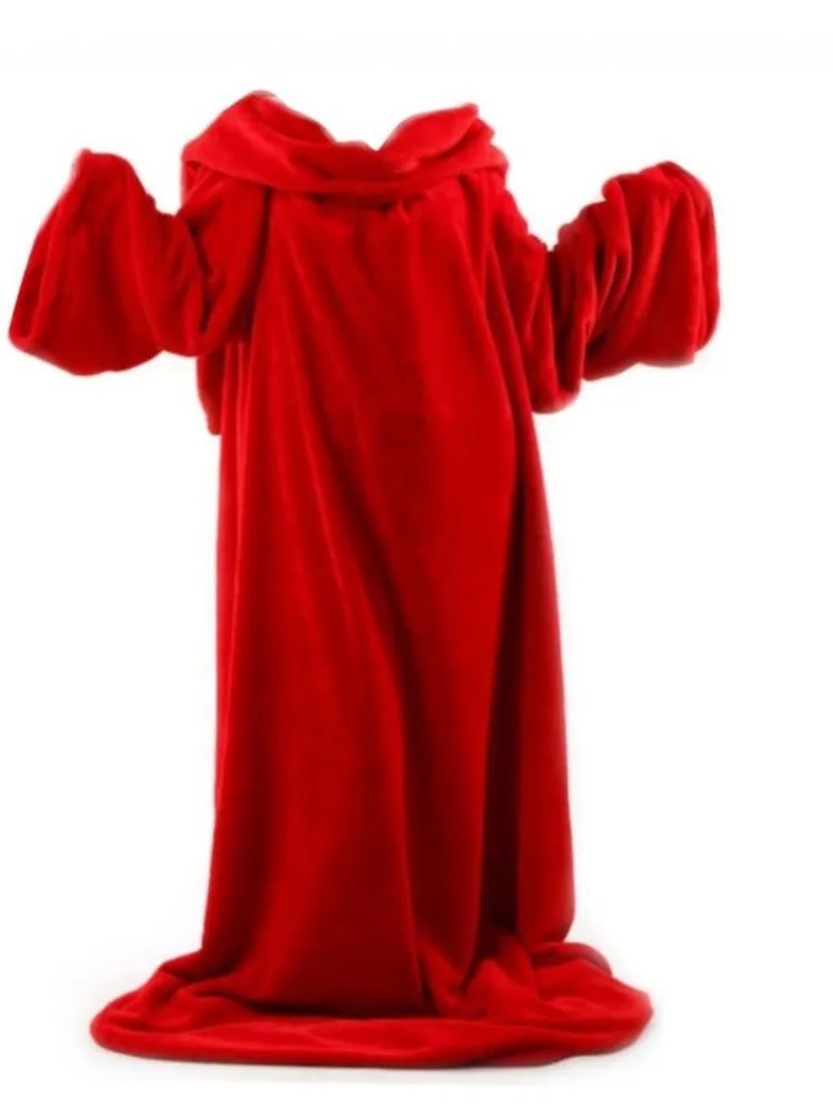 

Одеяло-плед с рукавами Snuggie (Снагги) (Цвет: Красный )