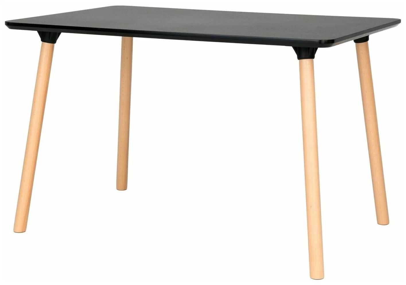 Обеденный стол Morton 120х80 см меламин черный StoreForHome / PW-036-1-BLACK