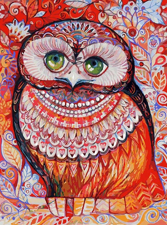

Картина по номерам Белоснежка Медовая сова, 30x40, Медовая сова