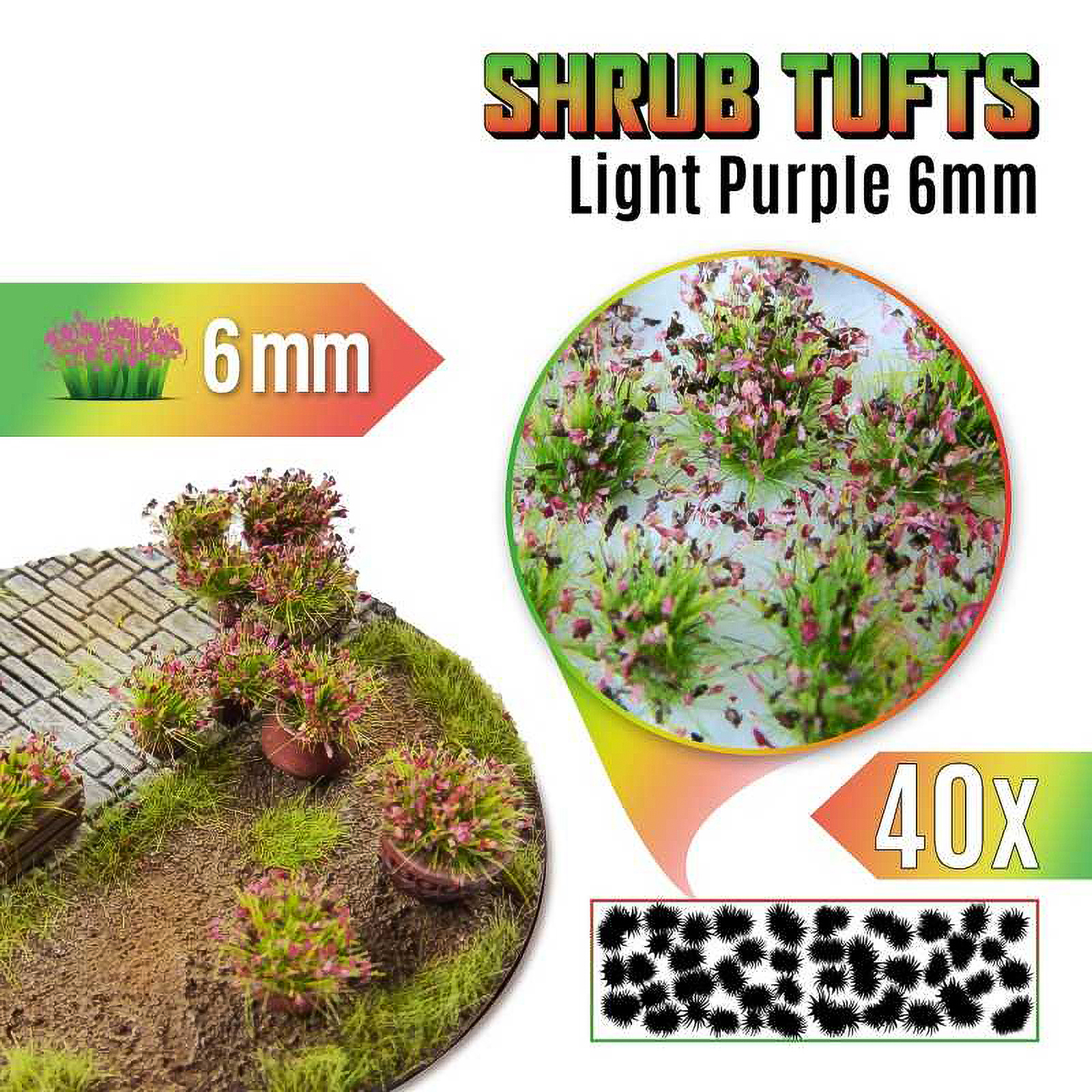 

Кусты для моделирования Green Stuff World Shrub Tufts 6 mm Light Purple, Shrub Tufts