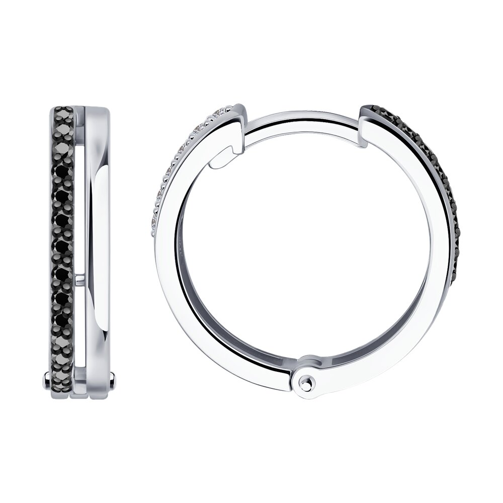 

Серьги конго из белого золота SOKOLOV Diamonds 7020123-3, бриллиант, 7020123-3