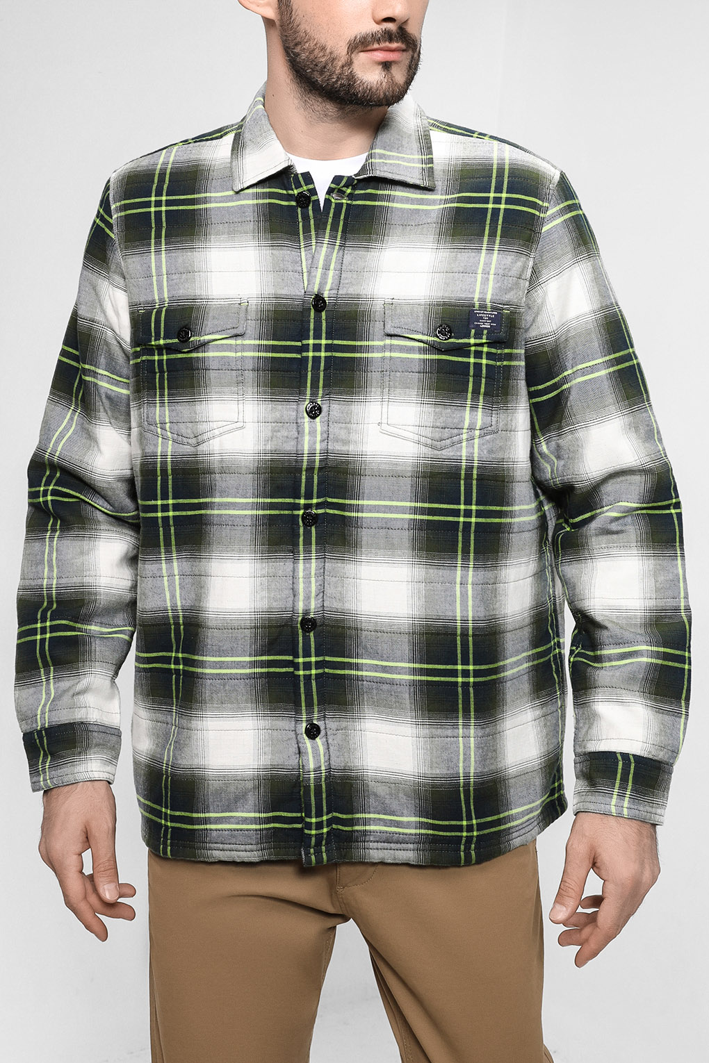 

Рубашка мужская LERROS 20O1285 зеленая 2XL, 20O1285