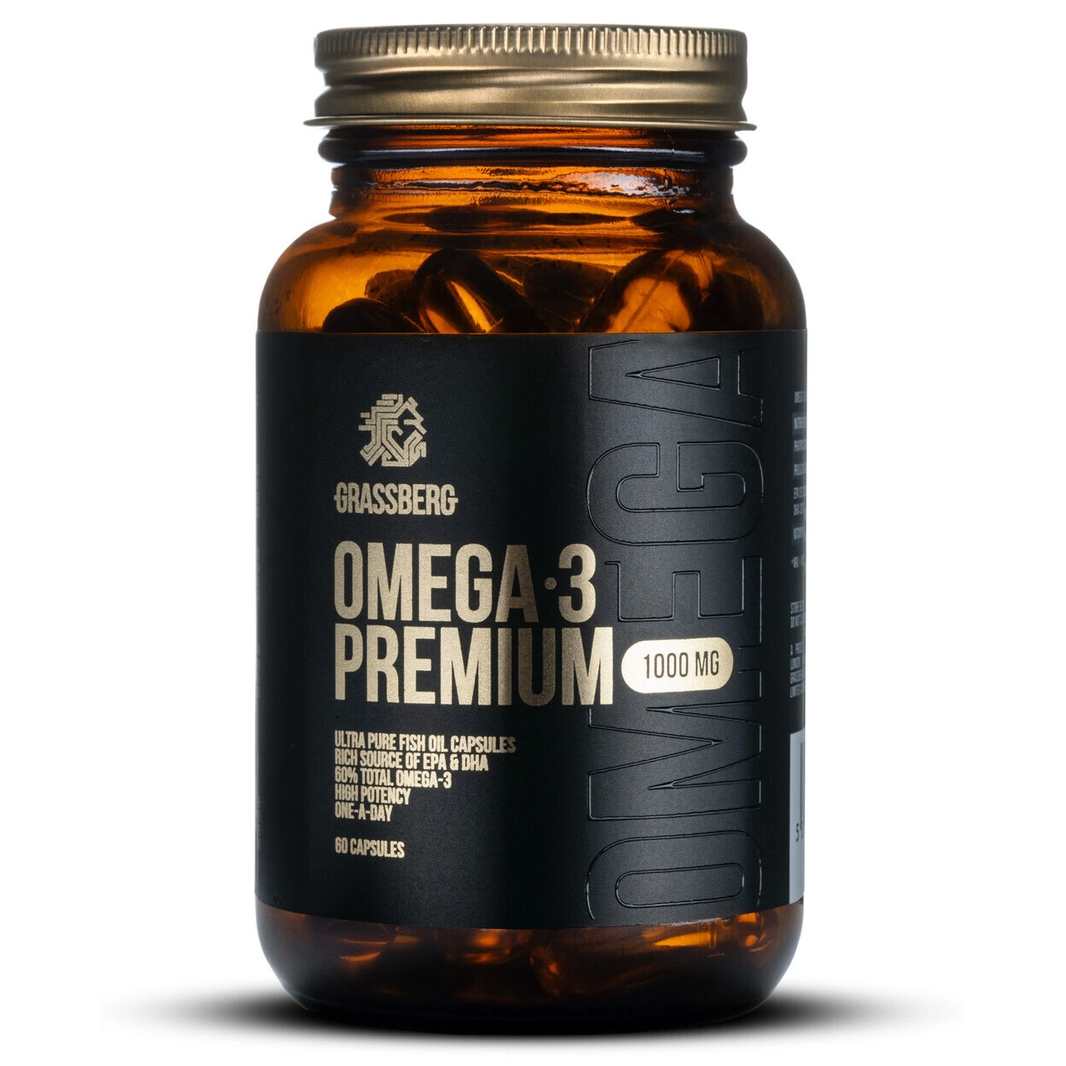 фото Grassberg omega-3 premium 60% 1000 mg - 60 капсул