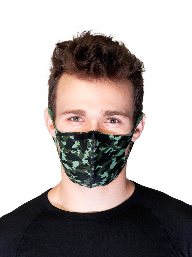 Многоразовая маска BlackSpade BS90021-3/L/зеленый камуфляж