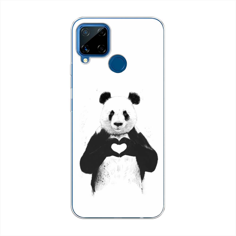 

Чехол Awog на Realme C15 "Панда love", Разноцветный, 255050-10
