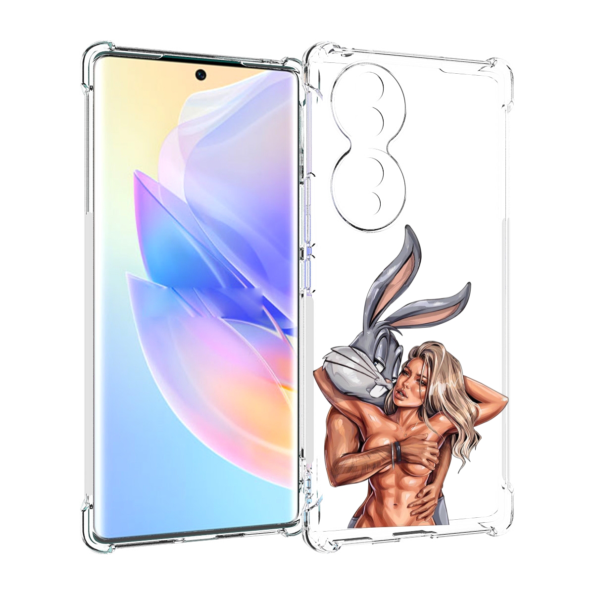 

Чехол MyPads красивая-девушка-с-бак-банни женский для Honor 70, Прозрачный, Tocco