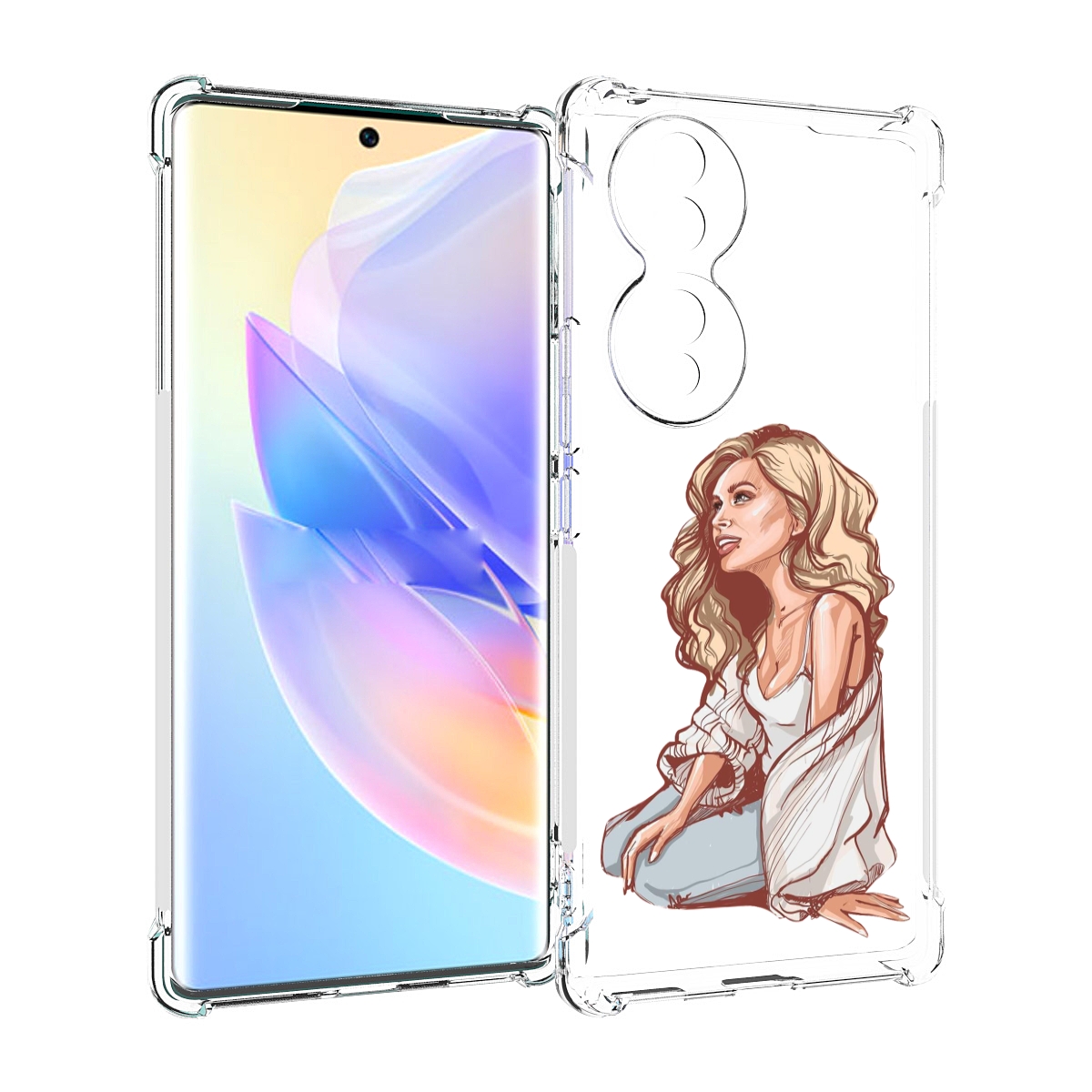 

Чехол MyPads красивая-девушка-в-белом женский для Honor 70, Прозрачный, Tocco