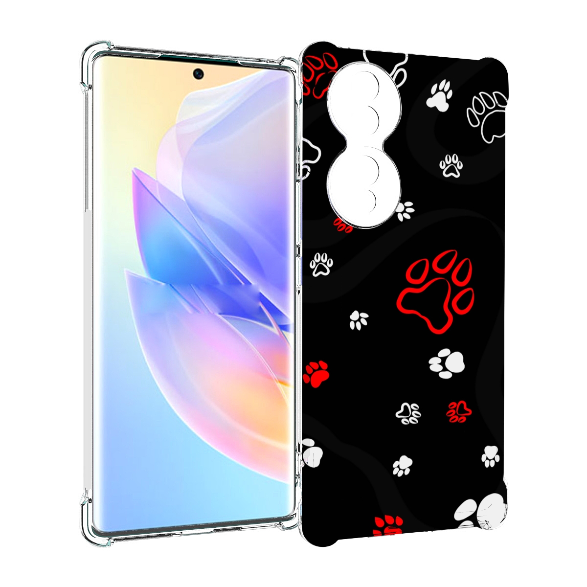 

Чехол MyPads кошачьи-лапки для Honor 70, Прозрачный, Tocco