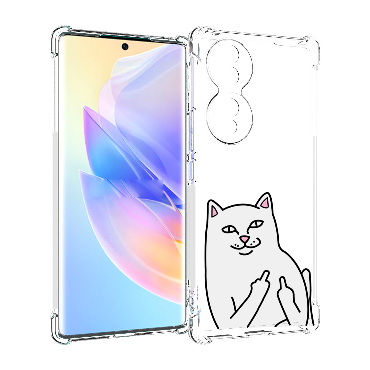 

Чехол MyPads котяра для Honor 70, Прозрачный, Tocco