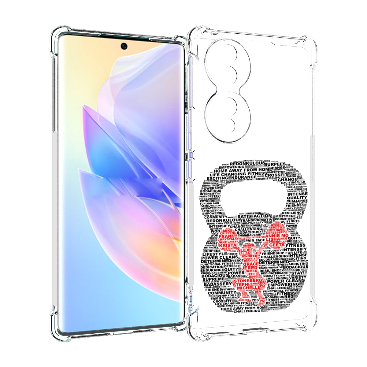 

Чехол MyPads бодибилдинг гиря из слов для Honor 70, Прозрачный, Tocco