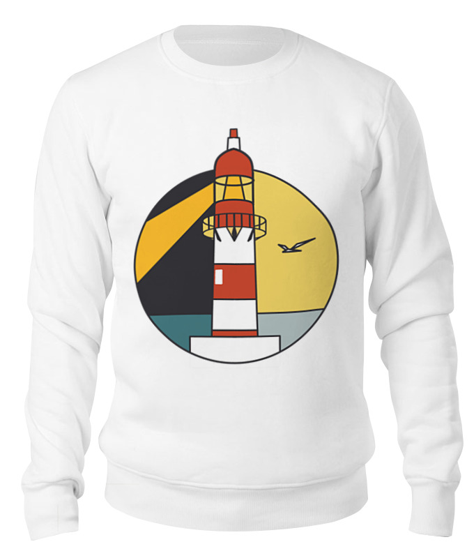 

Свитшот унисекс Printio Маяк и море белый L, Маяк и море