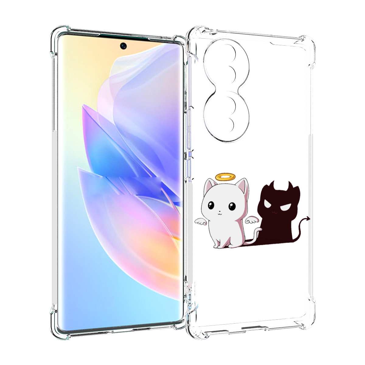 

Чехол MyPads котик-с-злой-тенью для Honor 70, Прозрачный, Tocco