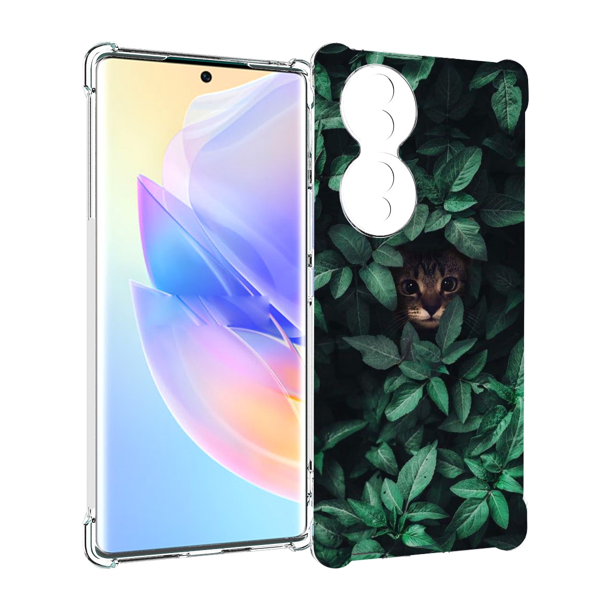 

Чехол MyPads котенок в листьях для Honor 70, Прозрачный, Tocco