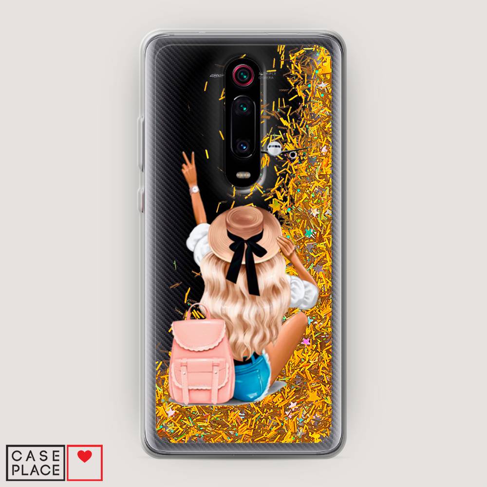 

Жидкий чехол с блестками "Автостопом самолетом" на Xiaomi Redmi K20, 35590-1