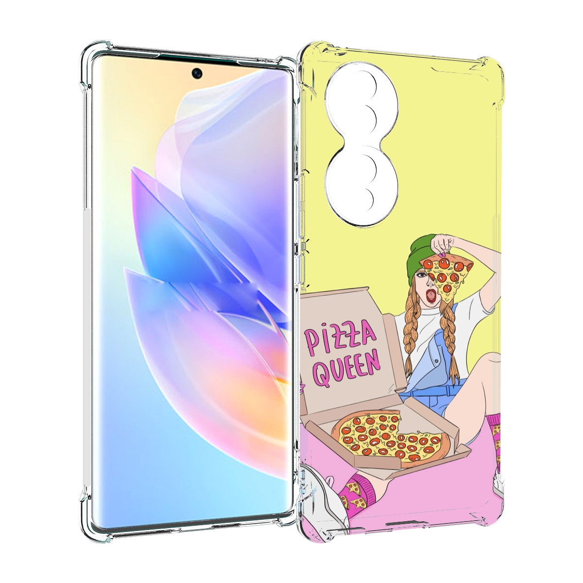 

Чехол MyPads королева-пиццы женский для Honor 70, Прозрачный, Tocco