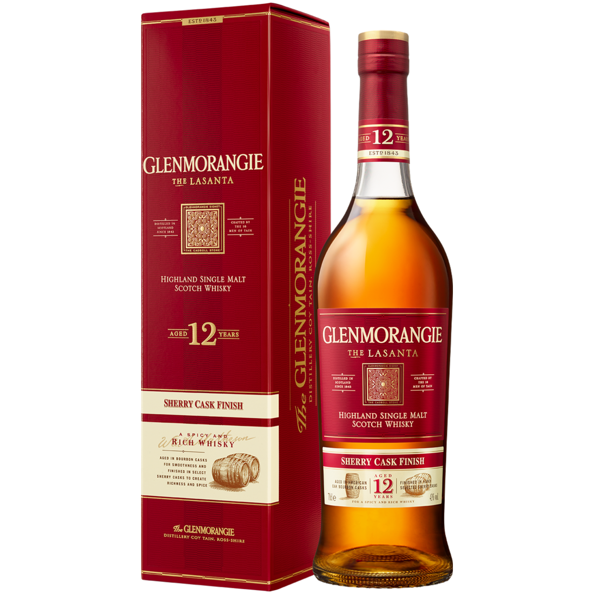 

Виски Glenmorangie The Lasanta Sherry Cask Finish 12 лет 0,7 л в подарочной упаковке