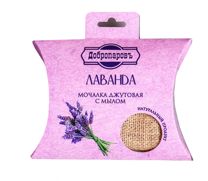 

Мочалка джутовая с мылом Лаванда 110 г, Ароматная банька