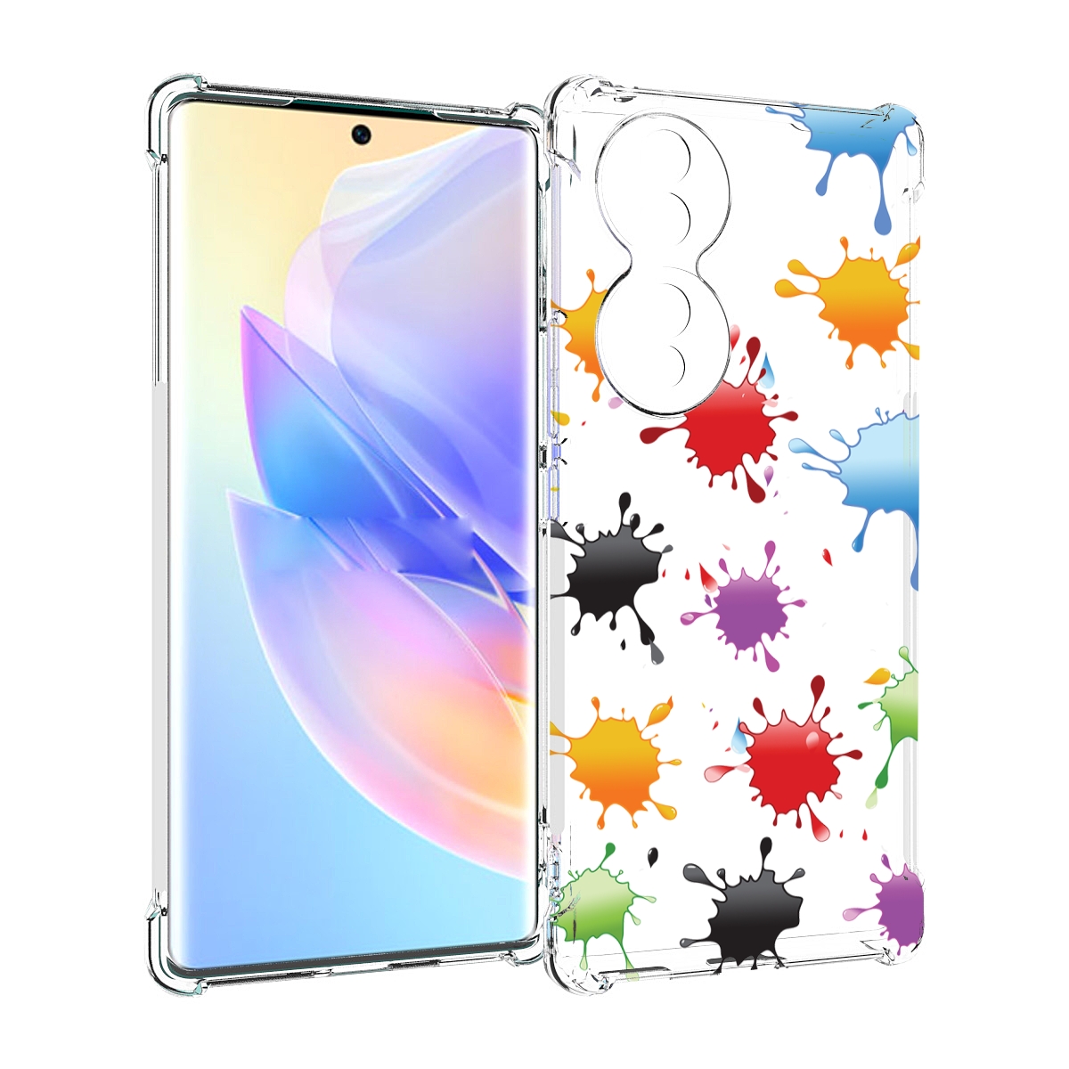 

Чехол MyPads кляксы для Honor 70, Прозрачный, Tocco