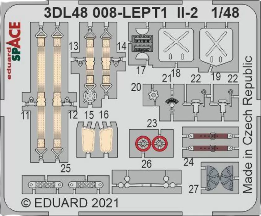 

3DL48008 Eduard 1/48 Объёмная 3D декаль для Ил-2 SPACE, Однотонный, 3DL48008