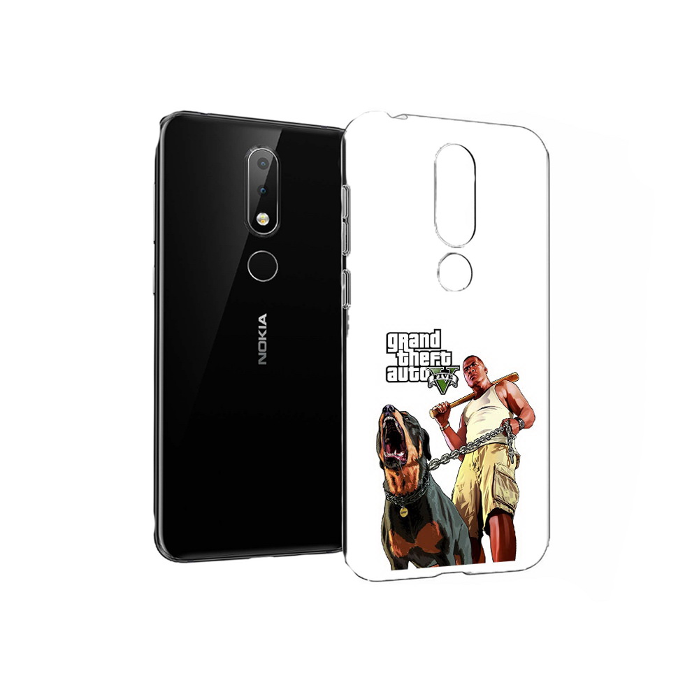 

Чехол MyPads Tocco для Nokia X6 GTA грозная собака (PT115295.99.18), Прозрачный, Tocco