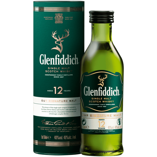 фото Виски glenfiddich 12 years old in tube 50 мл