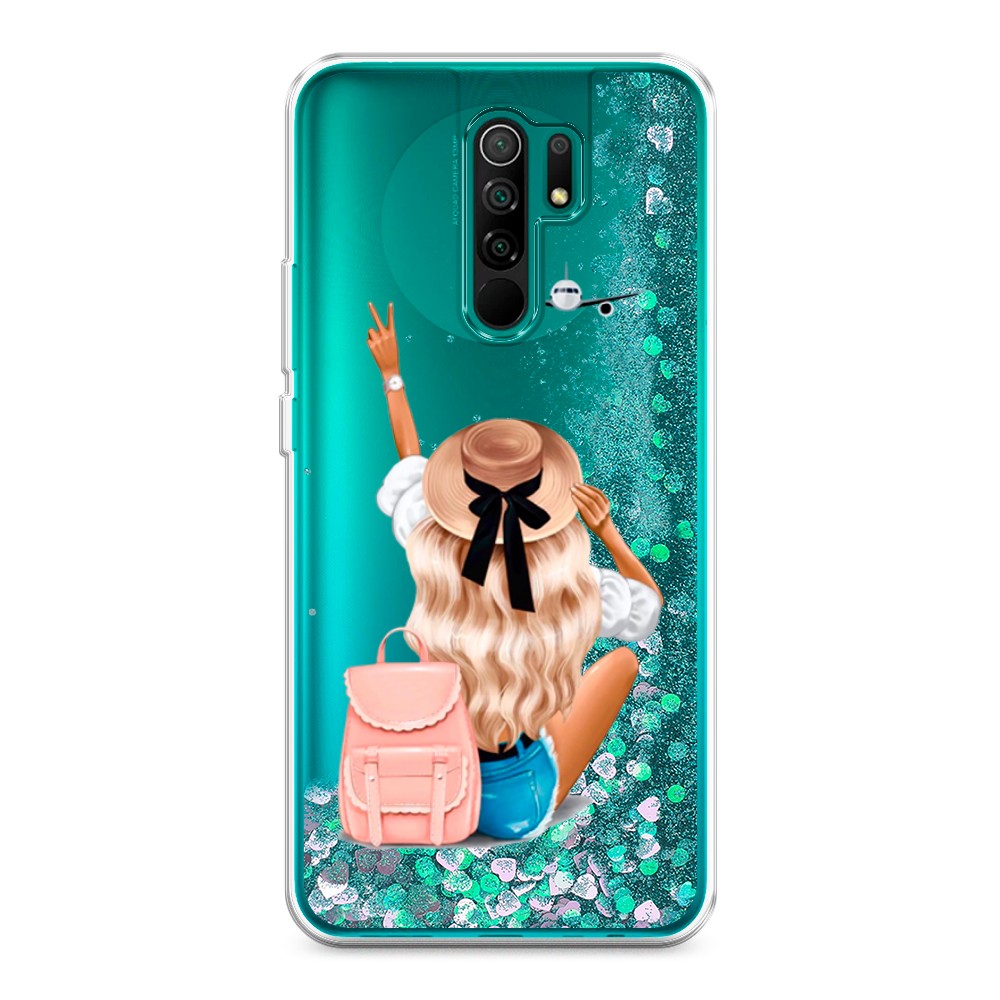 

Жидкий чехол с блестками "Автостопом самолетом" на Xiaomi Redmi 9, 38395-1