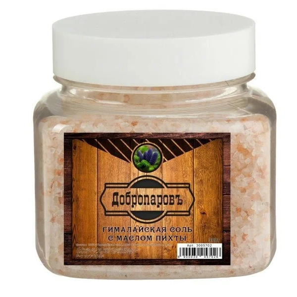 Гималайская красная соль Добропаровъ с маслом пихты, 2–5 мм, 300 г кепка president красная