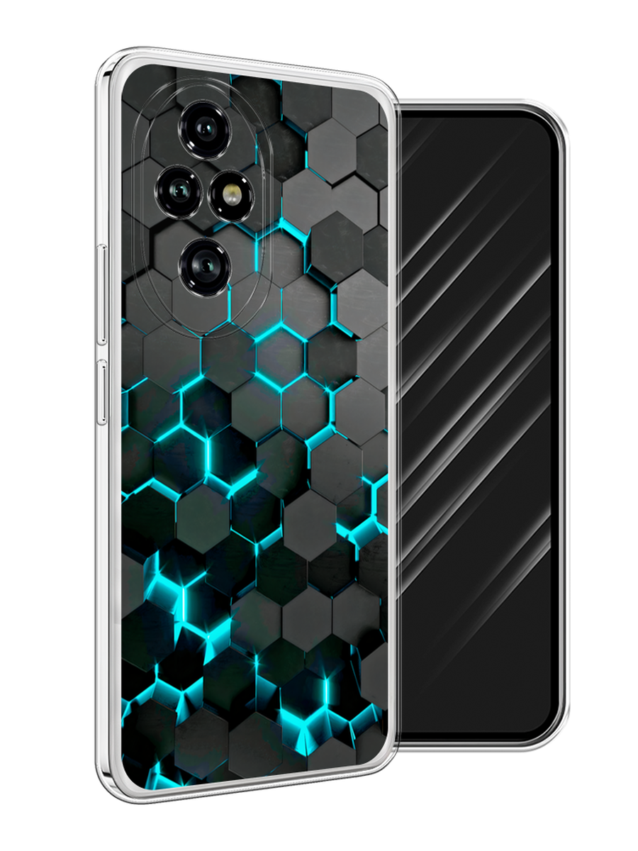 

Чехол Awog на Honor 200 Pro "Соты бирюзовые", Черный;бирюзовый;синий, 6124850-1
