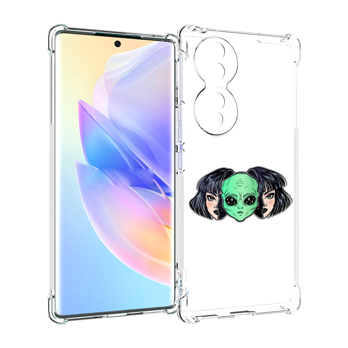 

Чехол MyPads инопланетянин в девочке женский для Honor 70, Прозрачный, Tocco