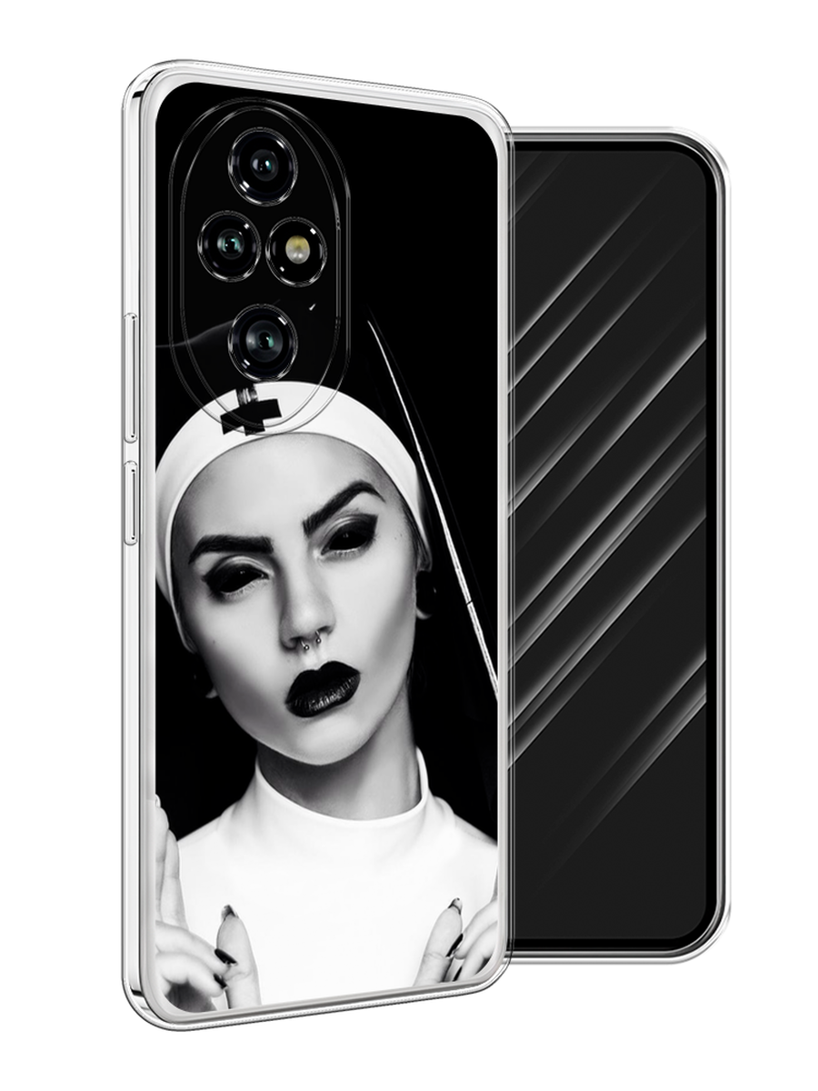 

Чехол Awog на Honor 200 Pro "Черная монашка", Серый;черный, 6124850-1