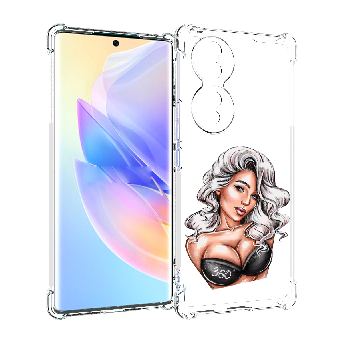 

Чехол MyPads ивлеева-рисунок женский для Honor 70, Прозрачный, Tocco