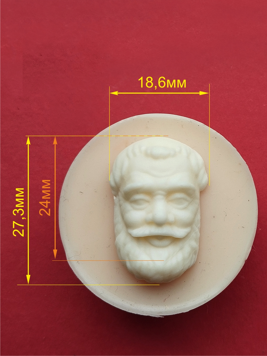 

Молд Логоон Лицо Дед Мороз, 18,6х27,3мм, 15/010