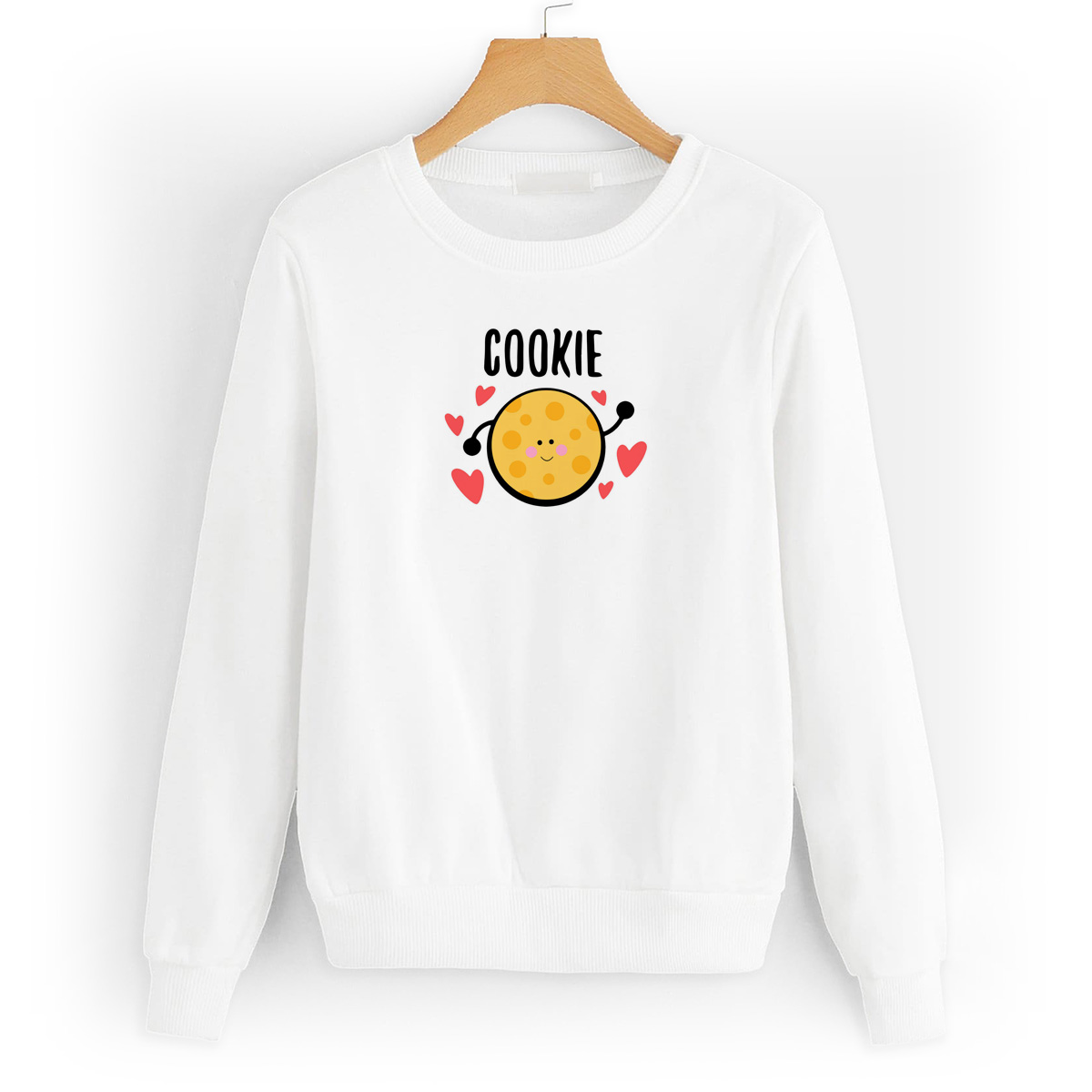 

Свитшот белый CoolPodarok Печенька cookie, 8W043773