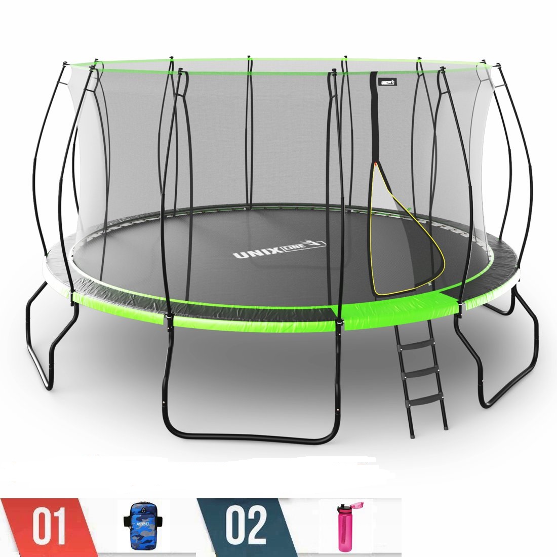

Каркасный батут UNIX Line 16 ft UFO Green + аксессуары, Зеленый, 16 ft UFO Green