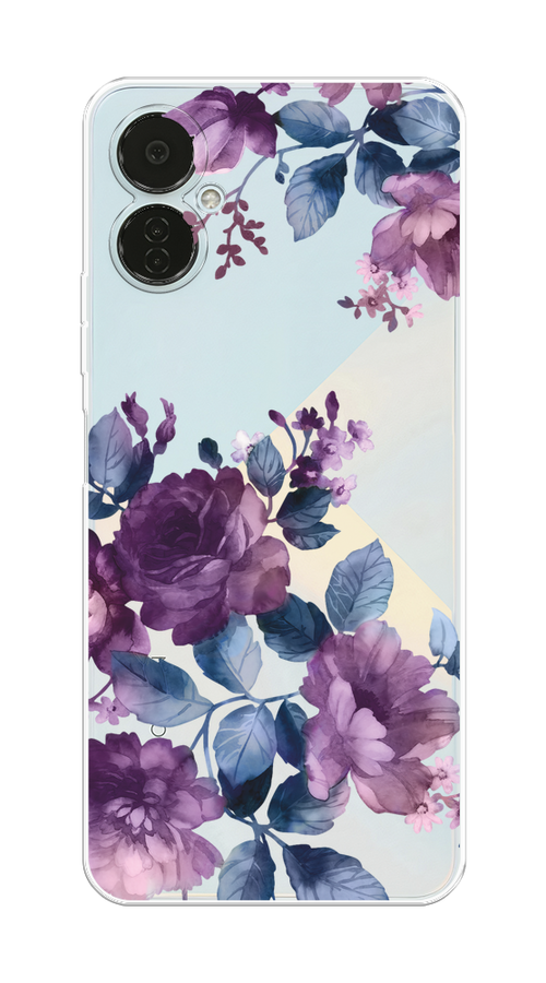 

Чехол на Tecno Camon 19 Neo "Purple Blossoms", Синий;фиолетовый, 302350-1