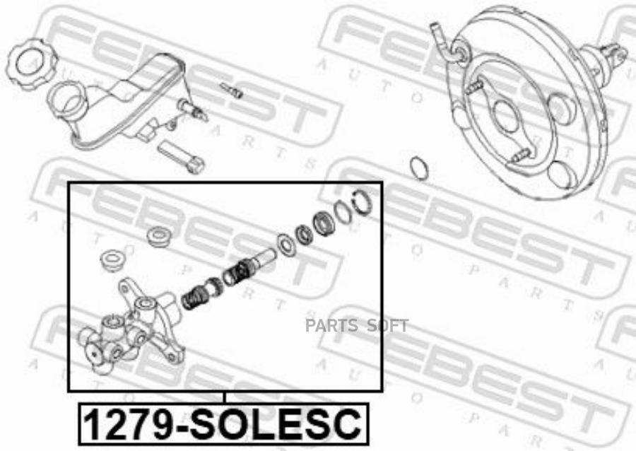 Цилиндр тормозной главный hyundai solaris 2011-2016 1279-solesc